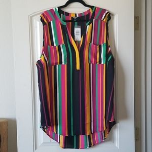 Torrid Size 3 Mutli colored sleeveless blouse